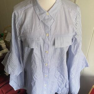 BCBGMaxAzria Blue Striped Dress